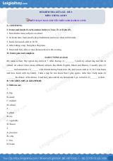 Đề thi giữa kì 1 Tiếng Anh 5 - Đề số 2